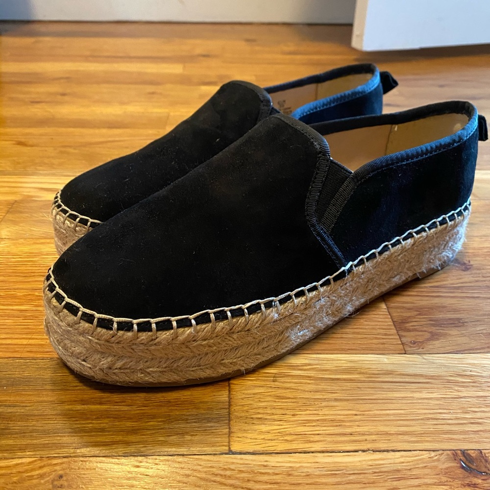 Sam Edelman Black Platform Espadrilles Size 9W